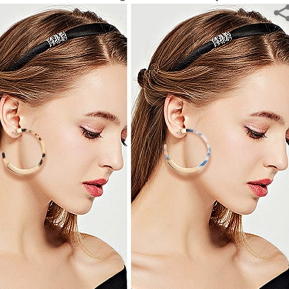 🌻3 for $20🌻Tortoise shell hoops - Picture 4 of 5